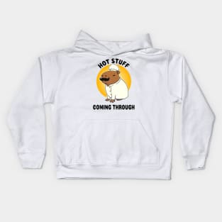 Hot Stuff coming through Capybara Chef Kids Hoodie